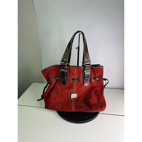 Dooney and Bourke Tote Red Soft Leather Shoulder HandBag - Picture 1 of 13